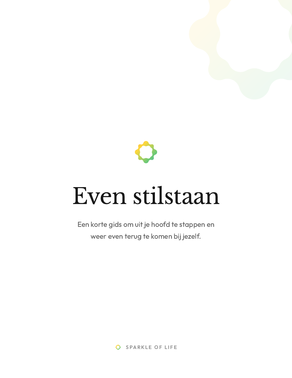 Omslag van het werkboek Even stilstaan